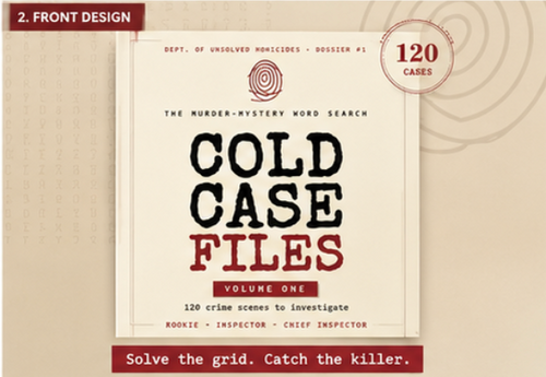 Cold Case Files Murder Mystery Word Search Puzzle Book for Adults