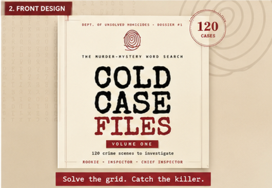 Cold Case Files Murder Mystery Word Search Puzzle Book for Adults