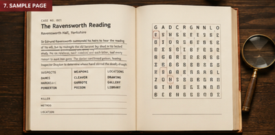 Cold Case Files Murder Mystery Word Search Puzzle Book for Adults
