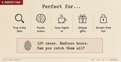 Cold Case Files Murder Mystery Word Search Puzzle Book for Adults