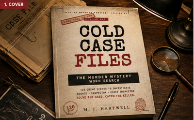 Cold Case Files Murder Mystery Word Search Puzzle Book for Adults